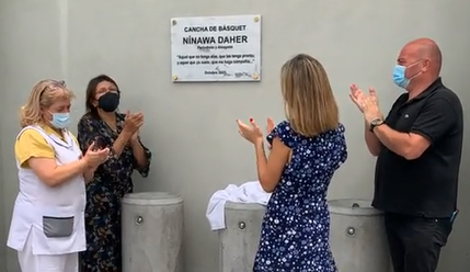 Inauguración de placa en la Escuela Bandera Argentina