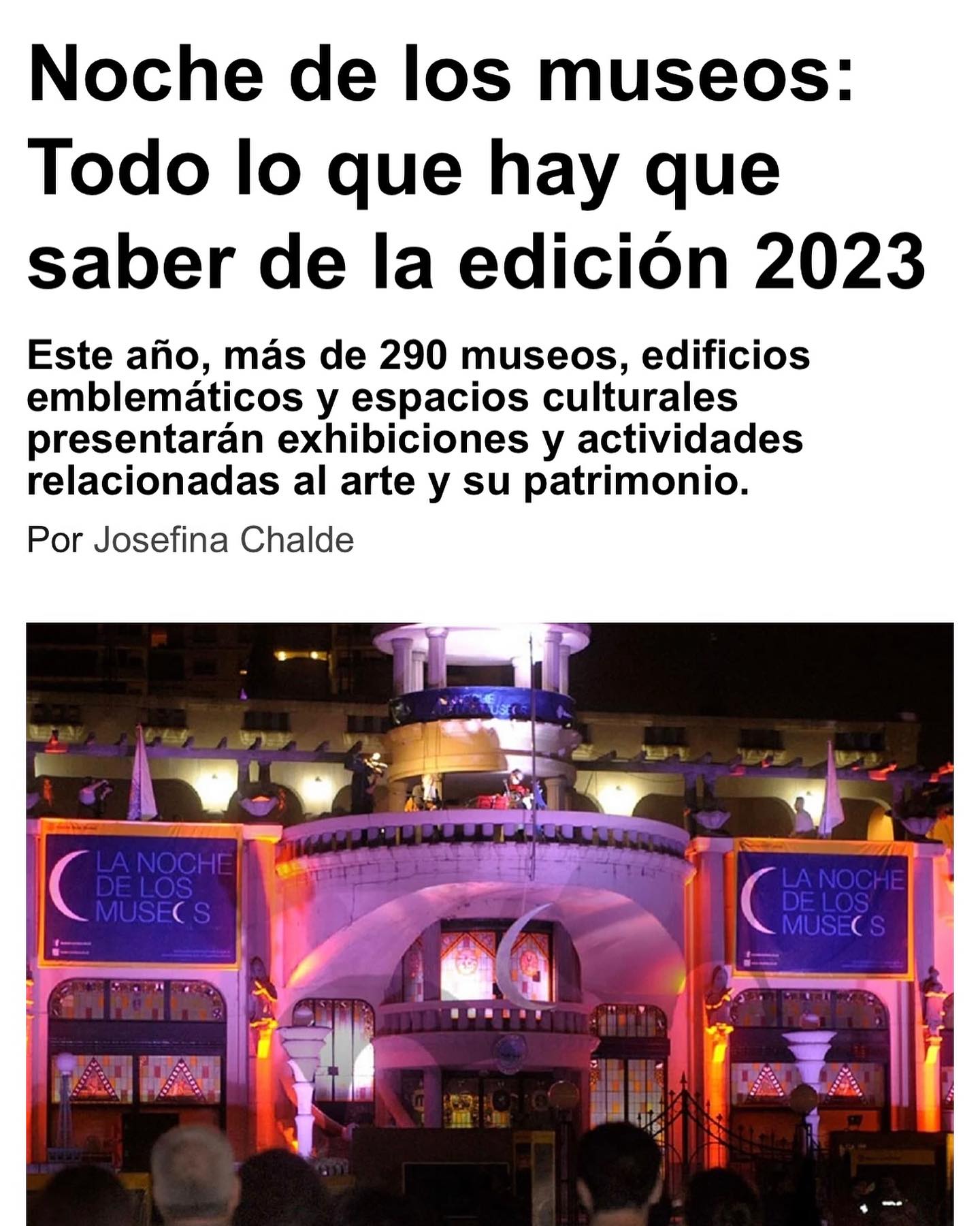 La noche de los museos